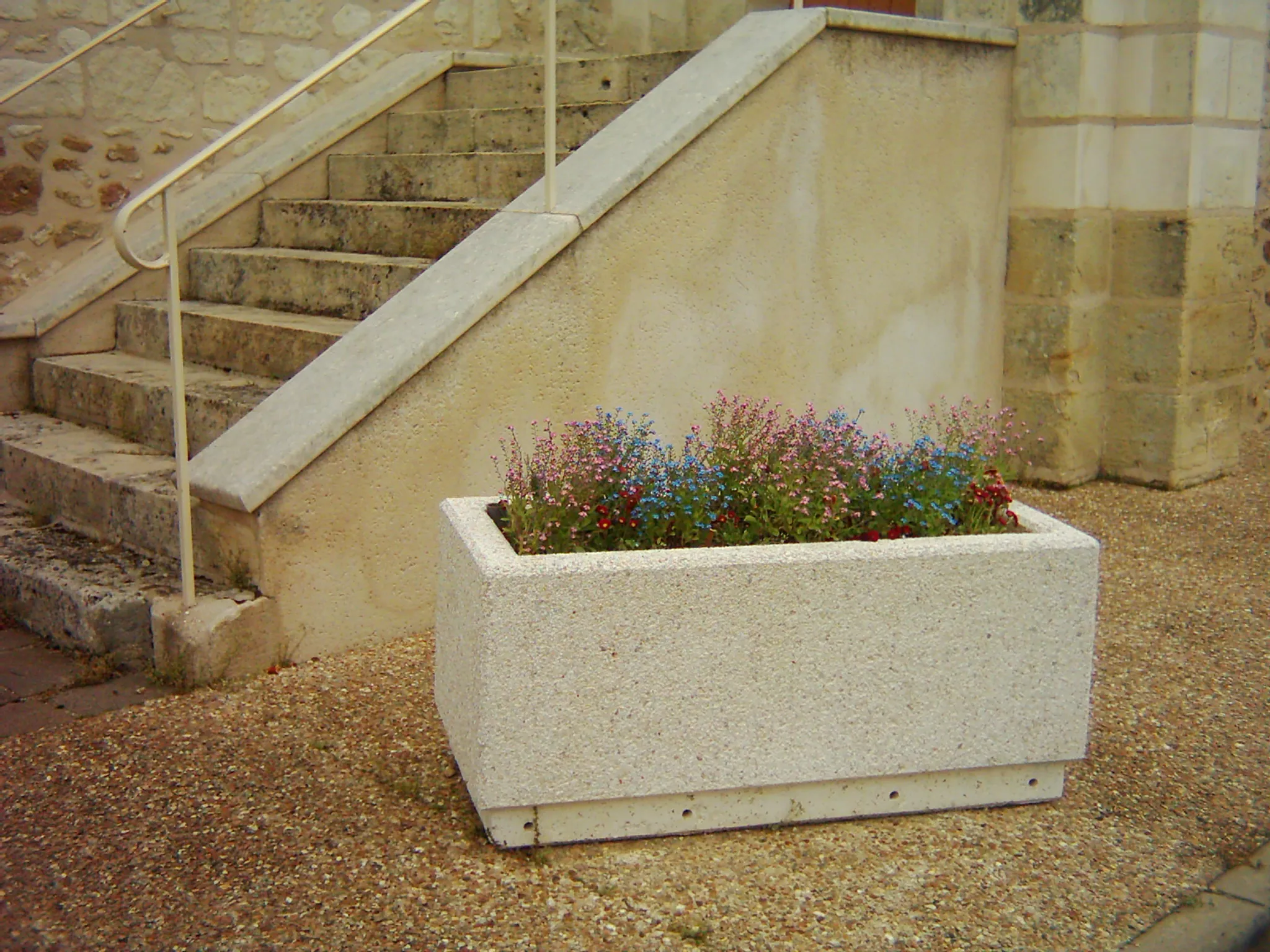 Betonnen rechthoekige bloembak