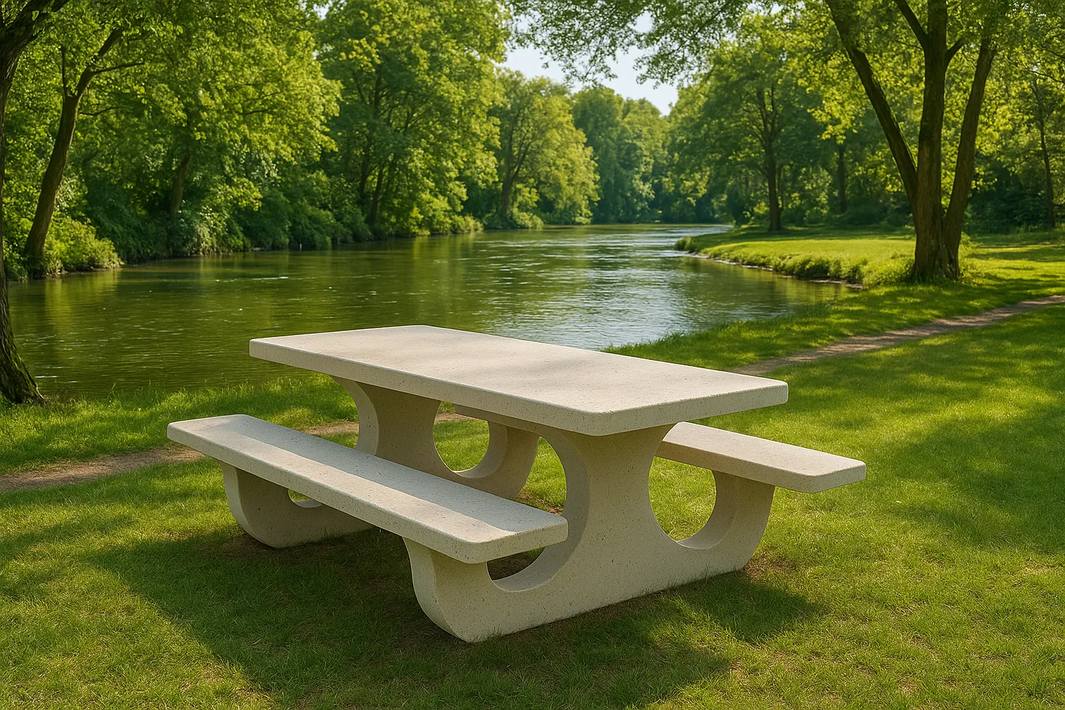 Classic picnic tables