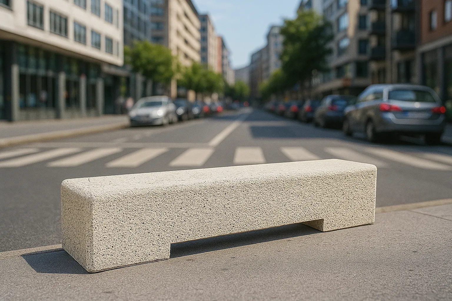 Protective concrete bollard