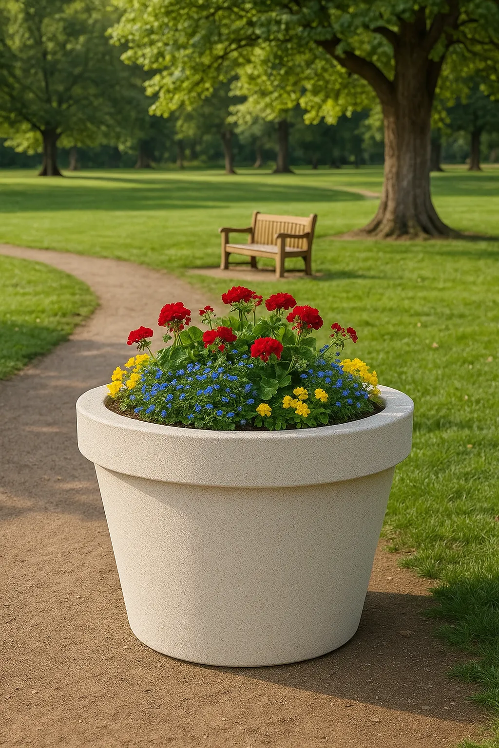 Giant pot concrete planter