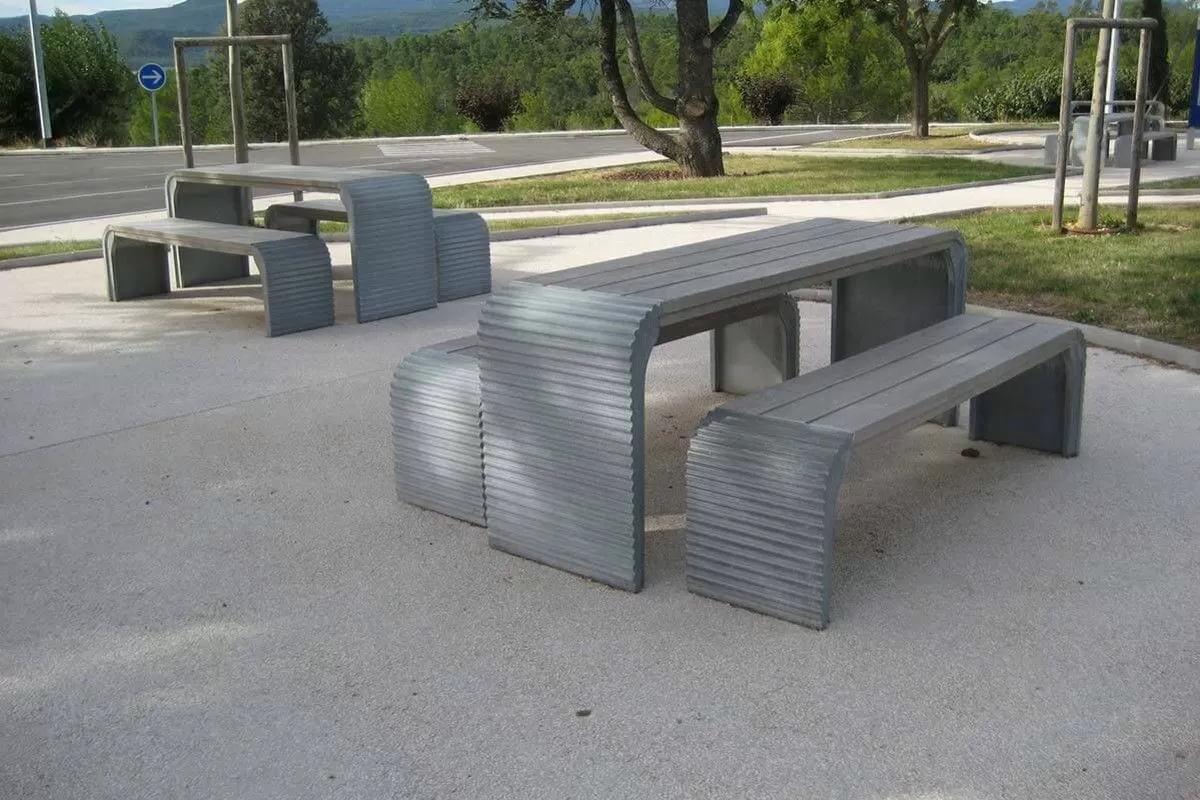 Geweven picknicktafel