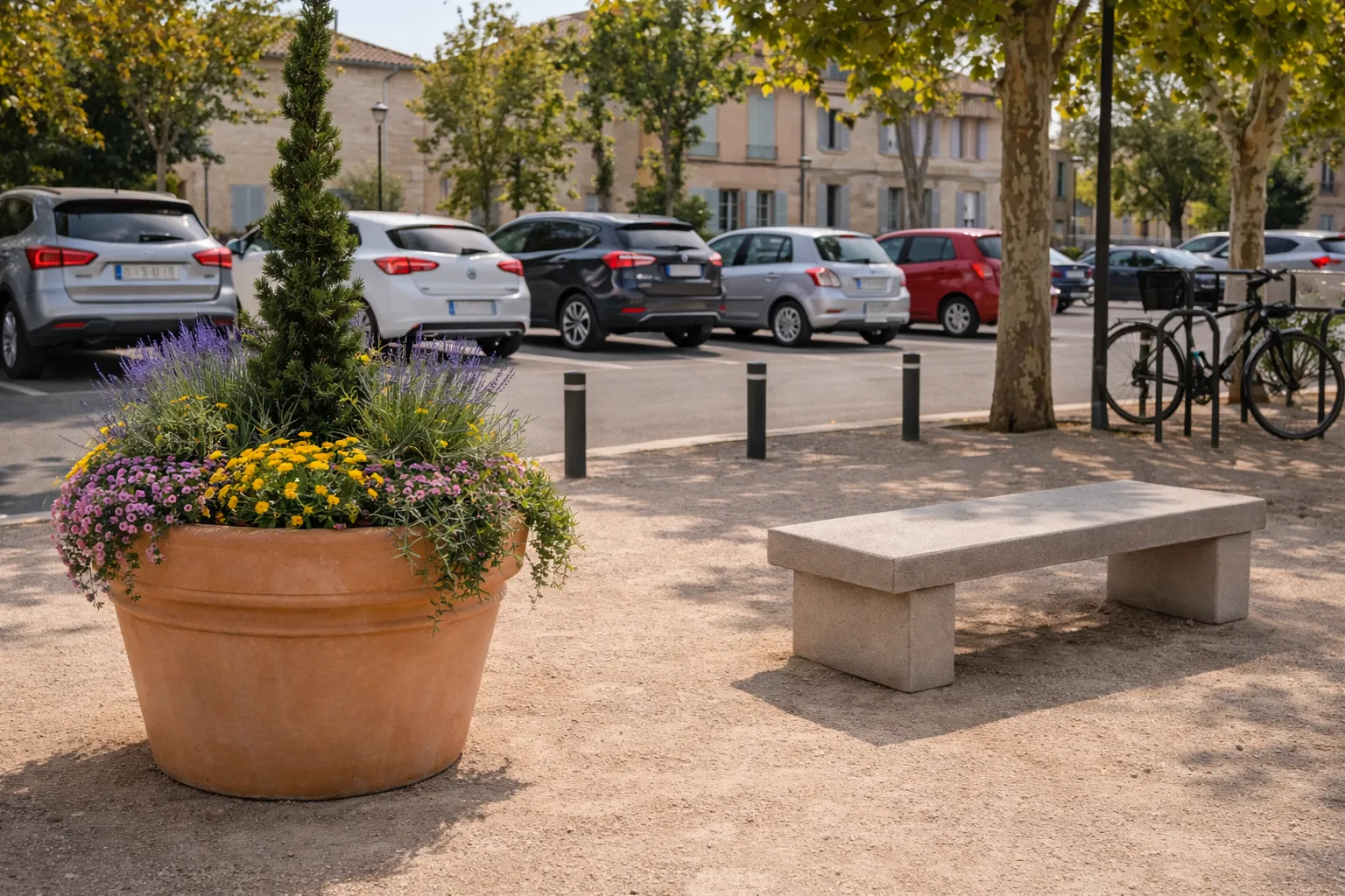 Giant pot concrete planter