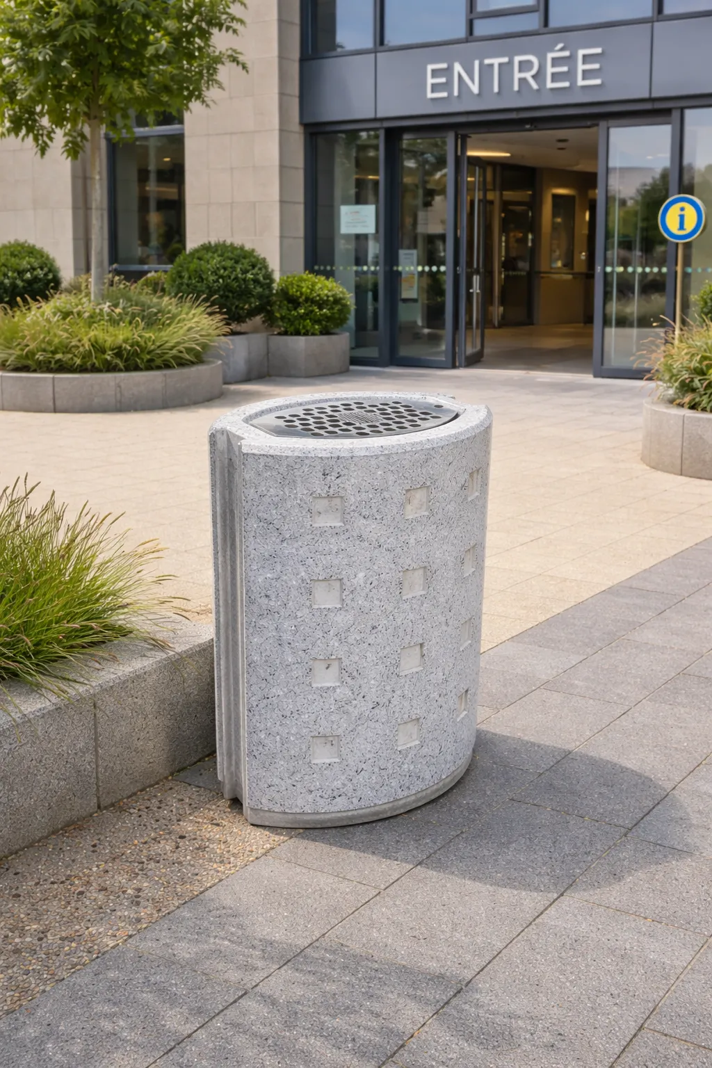 Public concrete ashtray AP80CEN