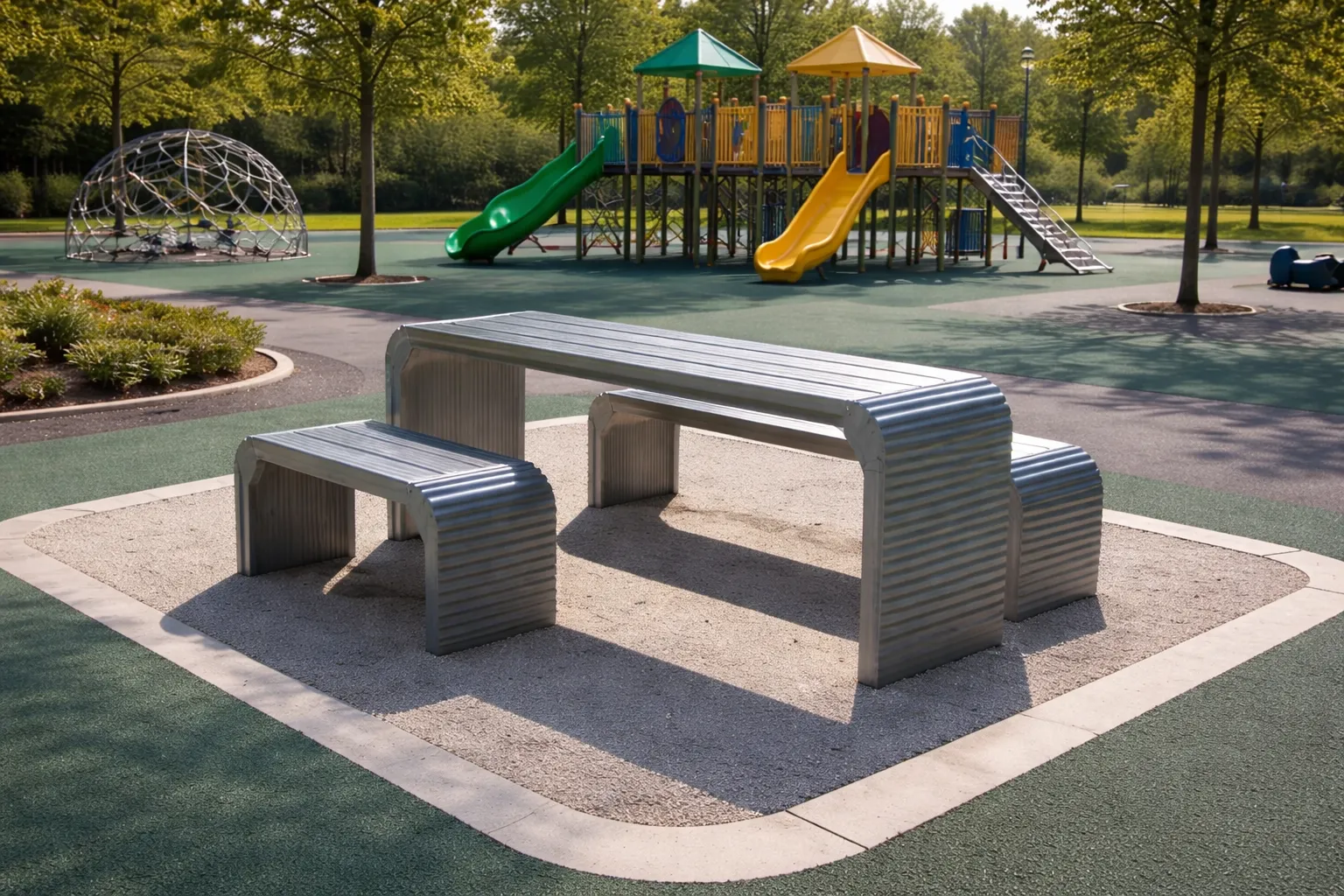 Geweven picknicktafel