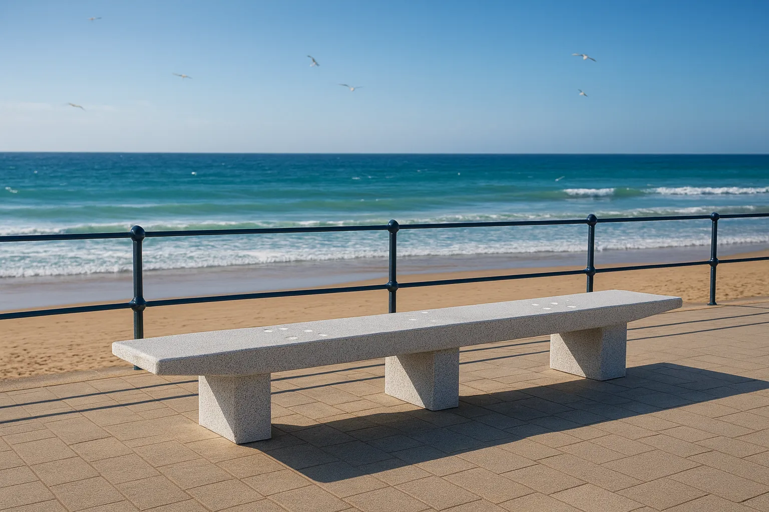 Simple concrete bench